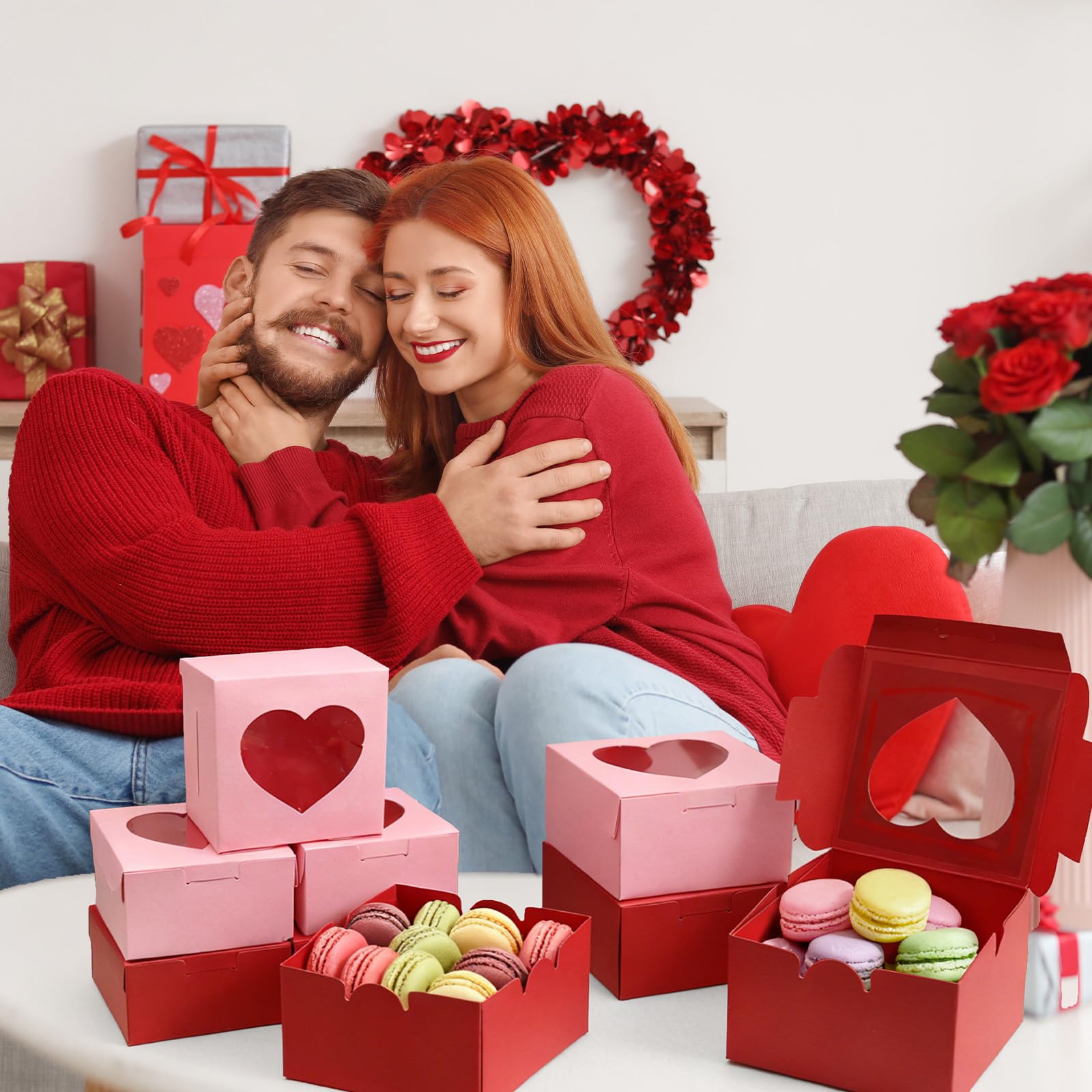 Heart Shaped Cupcake Boxes - Valentine's Day & More -5 Heart Shaped Cupcake Boxes - Valentine's Day & More -5