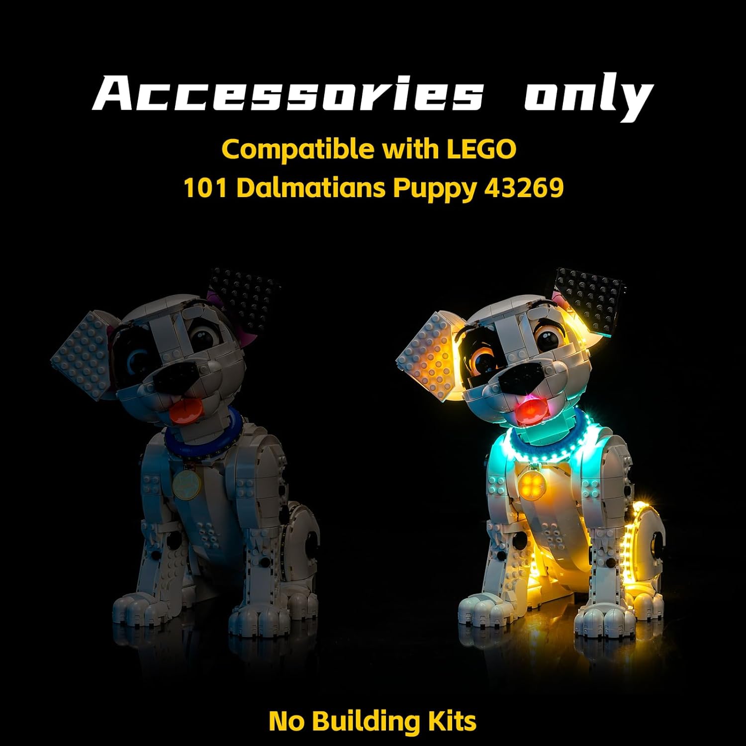 BrickBling Lighting Compatible with Lego 101 Dalmatians Puppy 43269 - Excluding Model (Touch-Sensitive Switch with dimming Function)