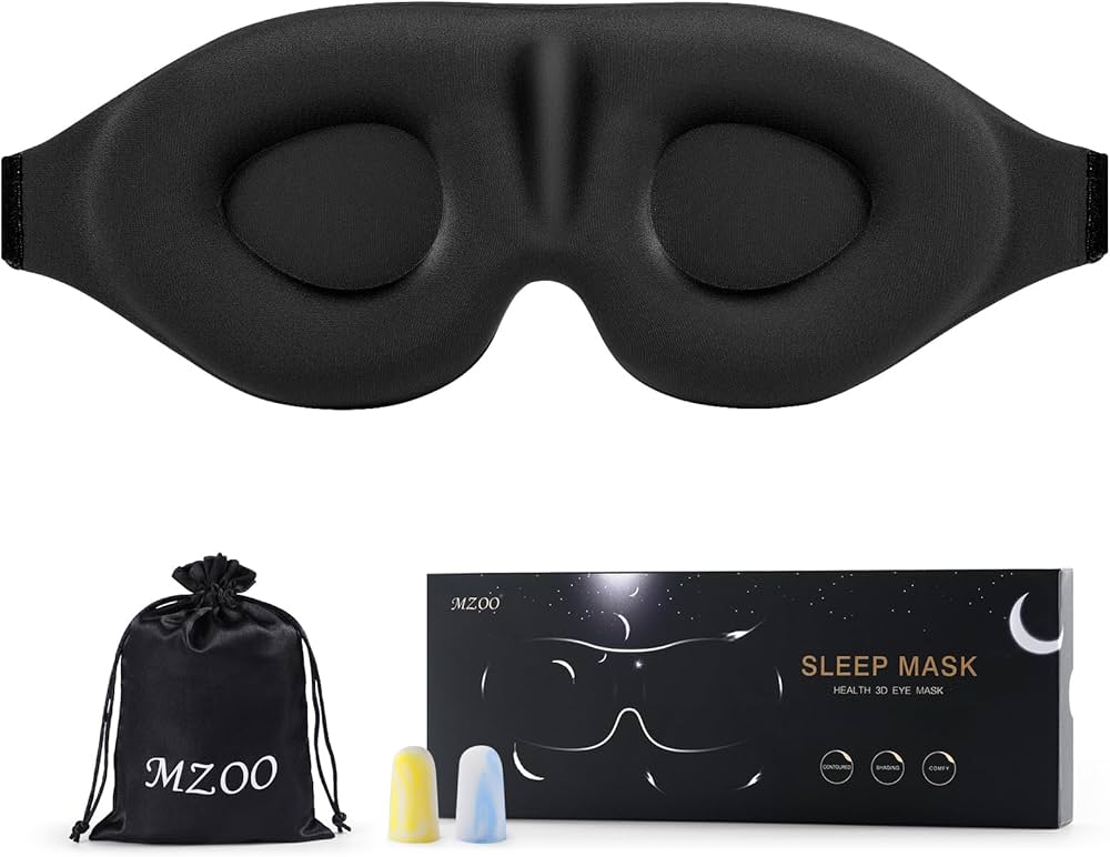 Amazon.com: MZOO Luxury Sleep Eye Mask for Side Sleeper Men Women ...