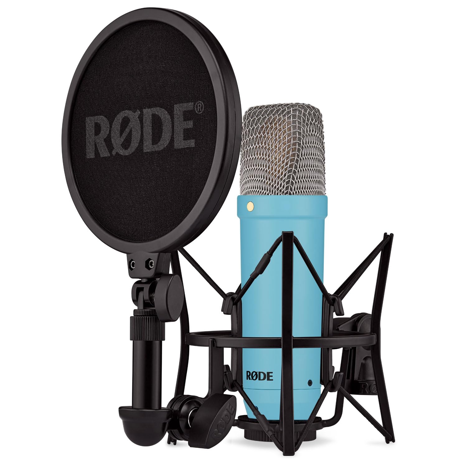 Rode NT1 Signature Blue Studio-Kondensator-Mikrofon + keepdrum MS106BL Mikrofonständer Blau