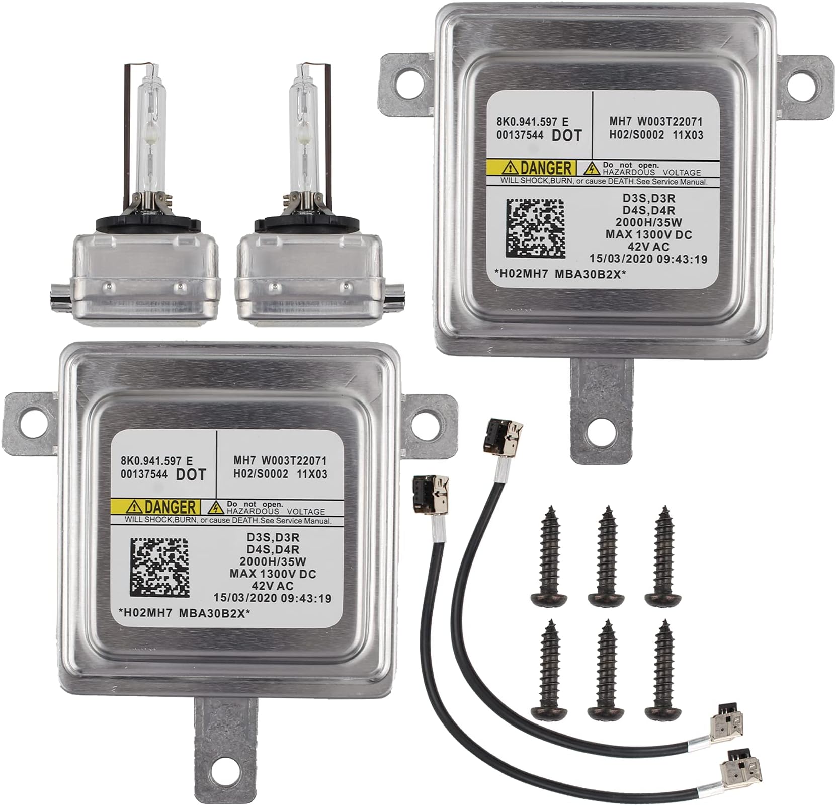 MOTOALL Xenon Ballast HID Light Control Unit Module for Audi VW 8K0.941.597 E Pack of 2