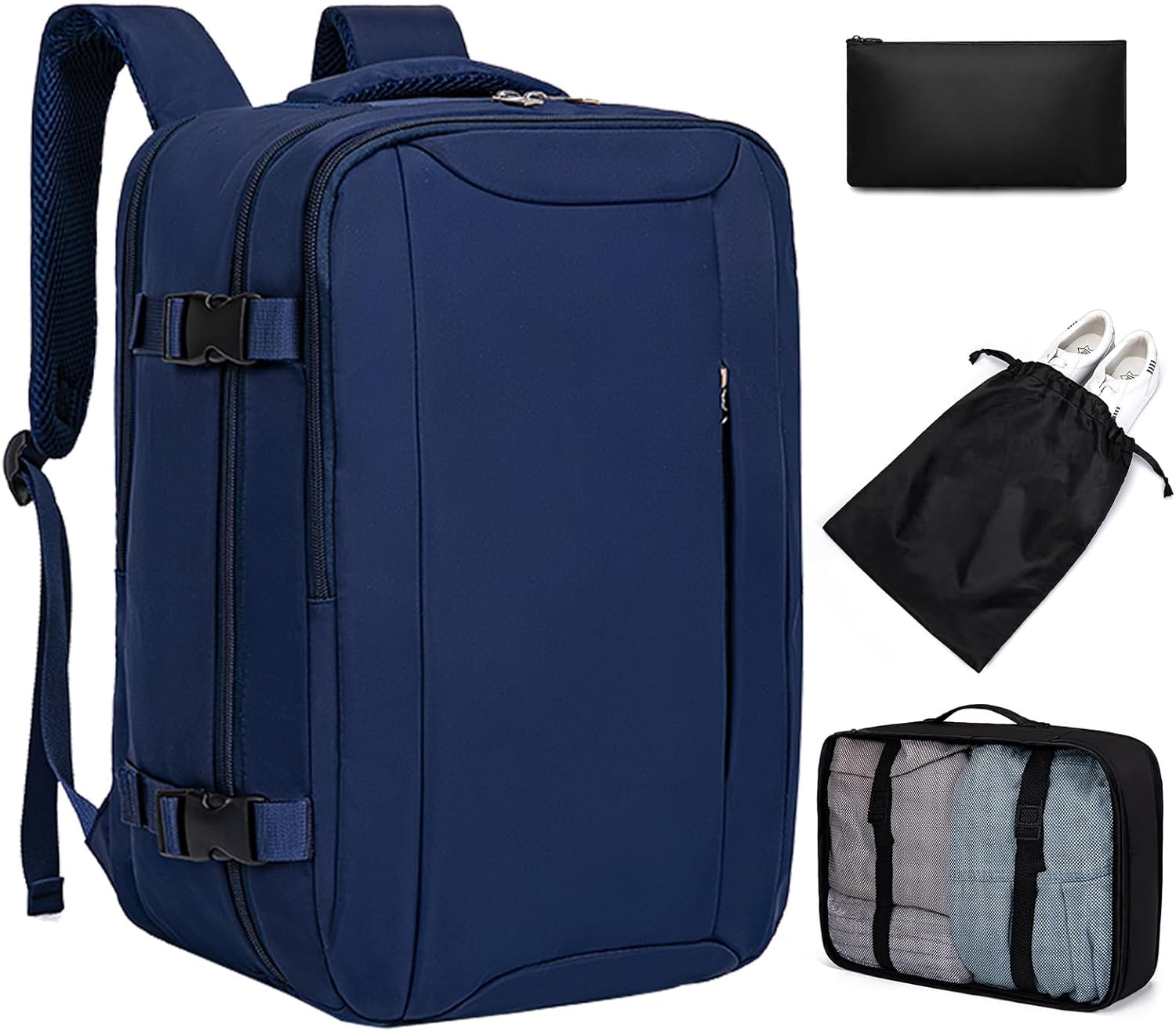 Xkdoai pour Ryanair Sac à Dos de Voyage 40x20x25 Sacs de Cabine Sac à Dos Voyage avec Organiseur de Bagage 3 Sets Avion Bagages à Main 20L