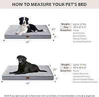 Vista 5 de WNPETHOME Camas ortopédicas XL para perros grandes, impermeables, cama extra grande para perros con funda extraíble y lavable, cama para jaula