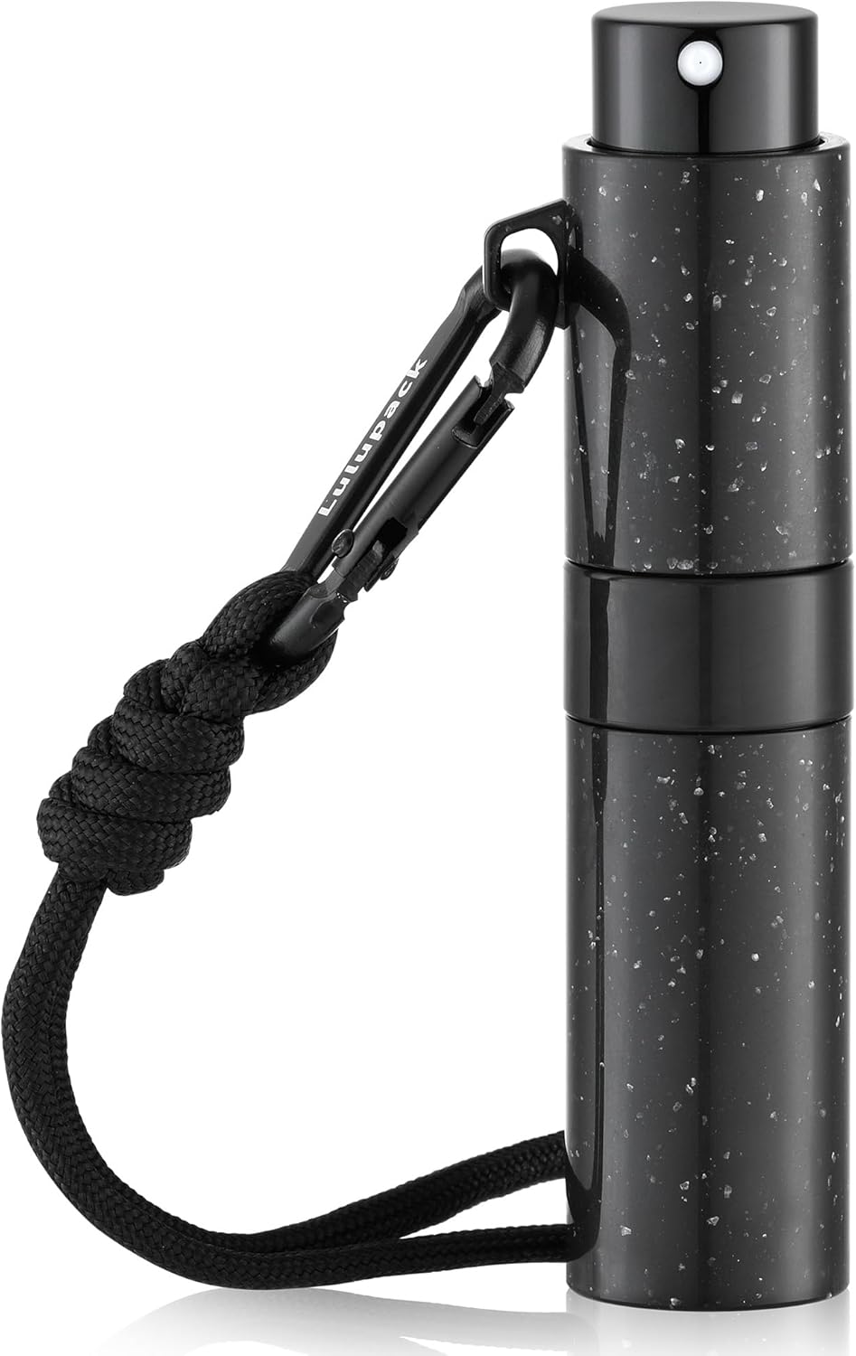 Keychain Journey Fragrance Bottle – Refillable Cologne Spray Atomizer Mini – Small Journey Measurement Necessities for Sprayer Empty Container – Moveable Airplane Devices Reward for Males 8ml Black