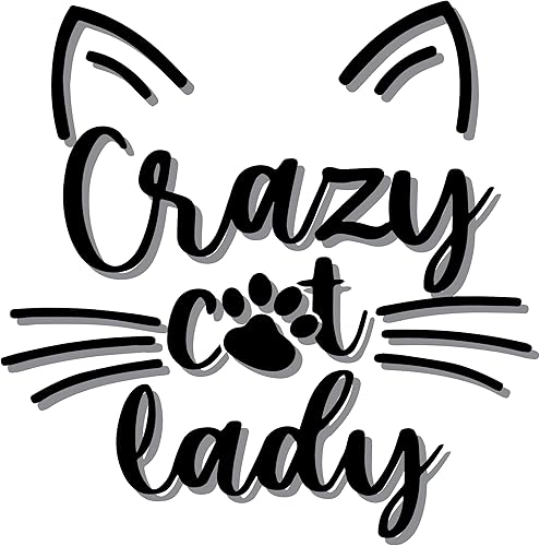 Calcomanía para parachoques de Crazy Cat Lady, calcomanía de Sticker Bomb Vinyl para automóvil, camión, computadora, en cualquier lugar, vinilo
