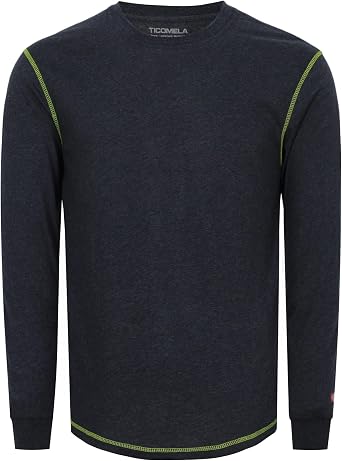 TICOMELA FR Summer Shirts for Men 4oz Lightweight Flame Resistant Crewneck