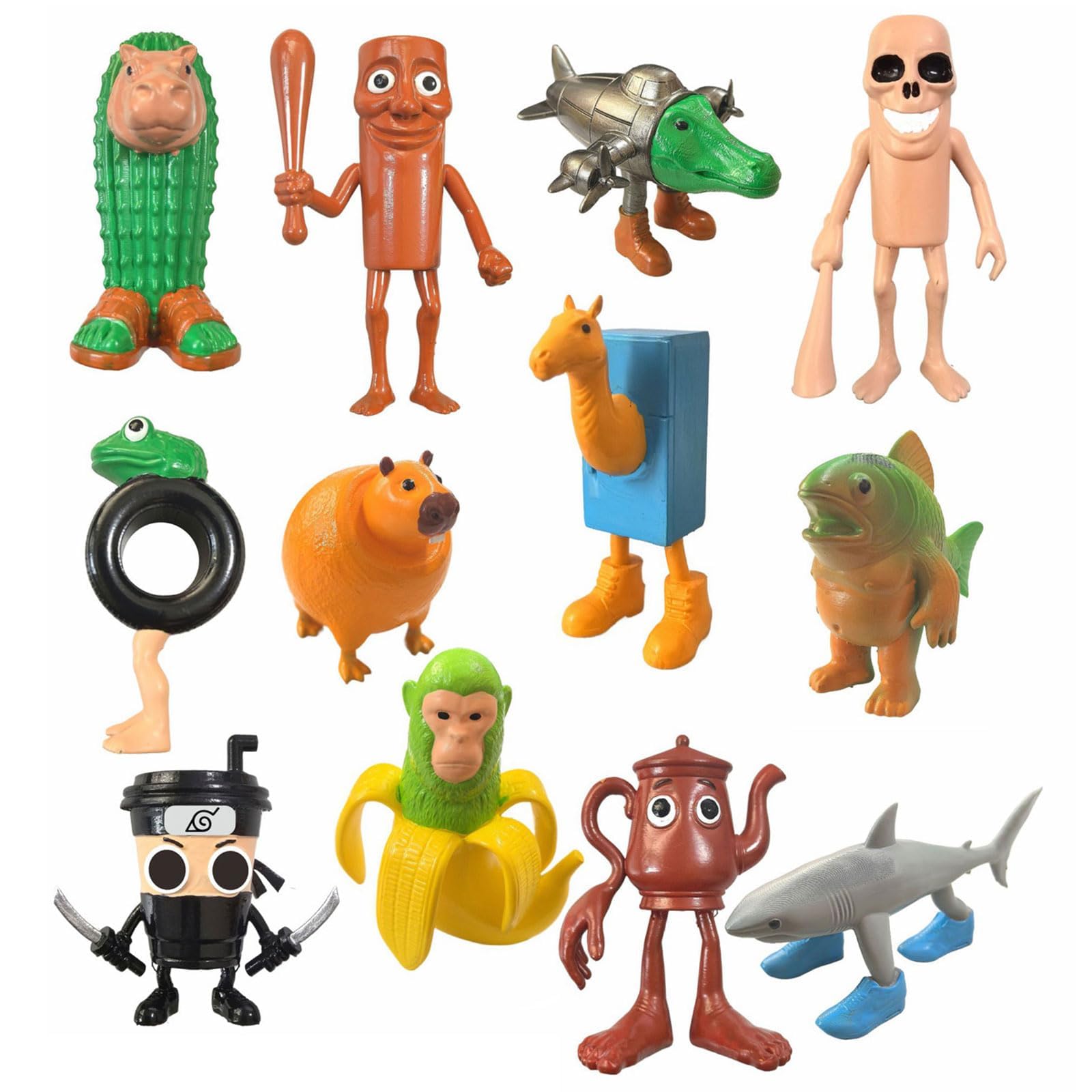 Toduziy Tralalero Tralala Action Figures 3.9 Inch Italian Brainrot