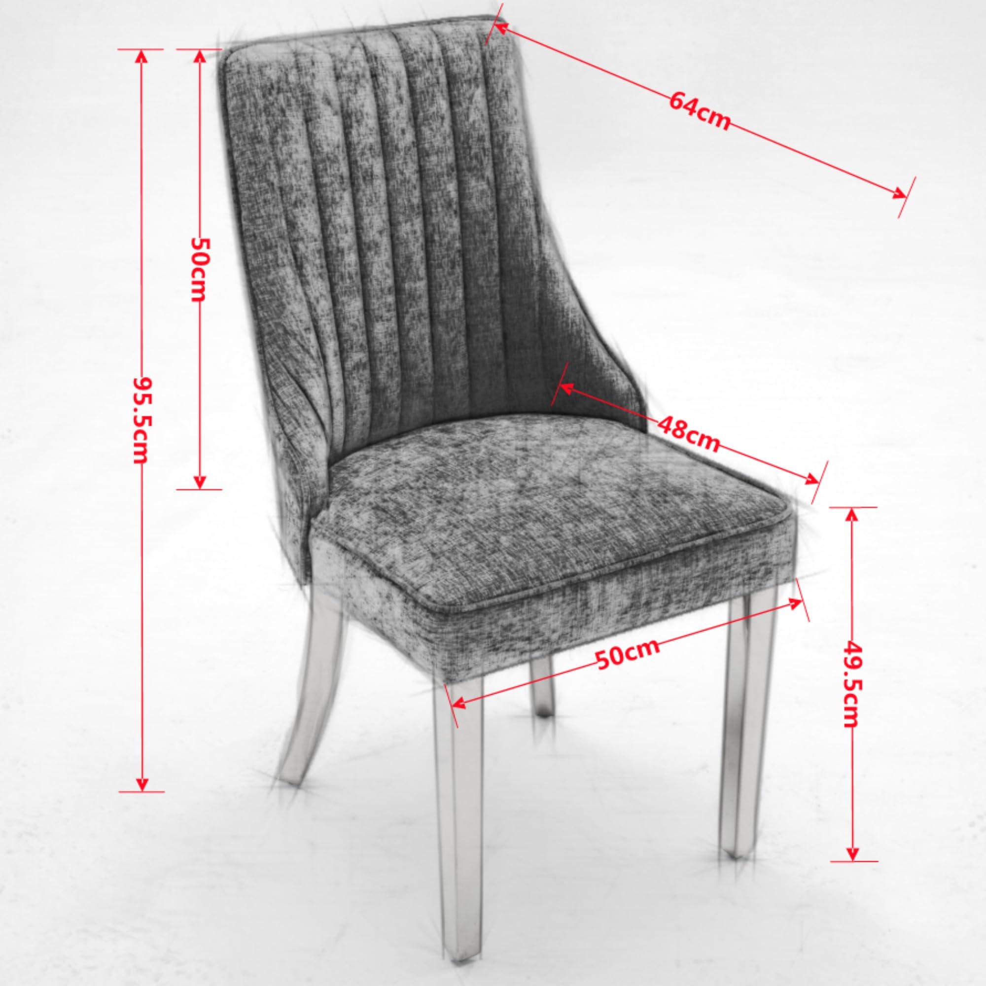 Silla de Comedor Respaldo Alto y Cojín Cómodo, Estructura Elástica Triple, Patas de Acero Inoxidable Dorado, Fácil de Montar