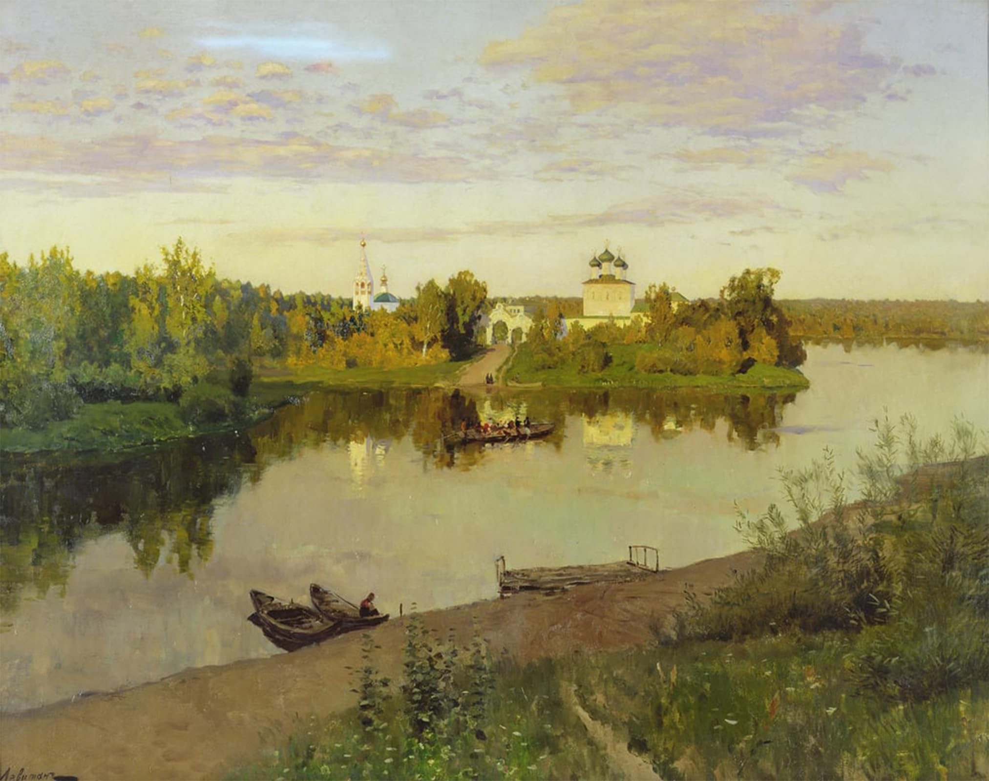 POSTERIIk Vintage Art Print Images Pictures Print the Evening Tolls by Isaak Ilyich Levitan Modern Colour Posters for Office Home Decor 60x90cm
