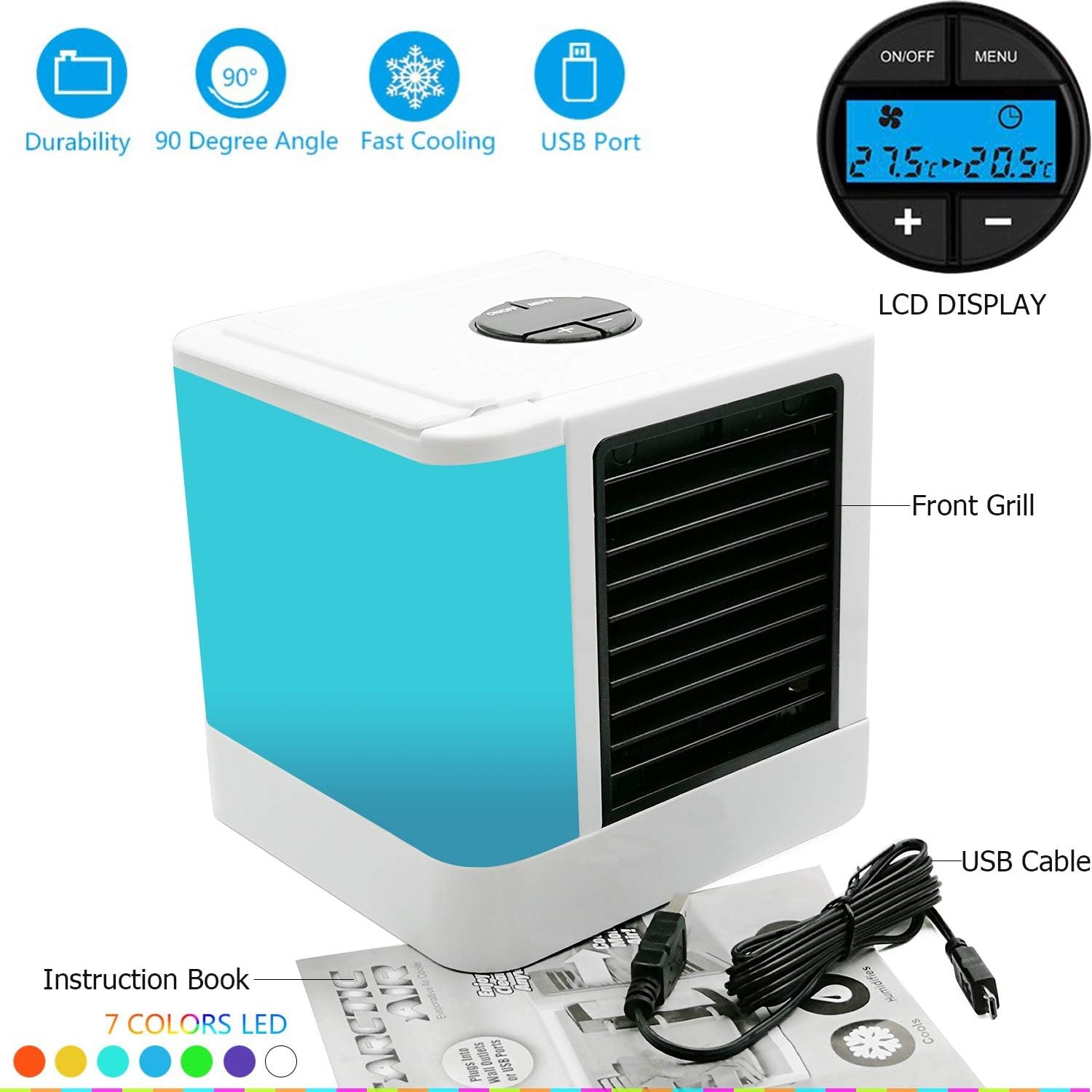 Personal Space Air Cooler Study Sleep Mini air Cooler Quick&Easy Way to