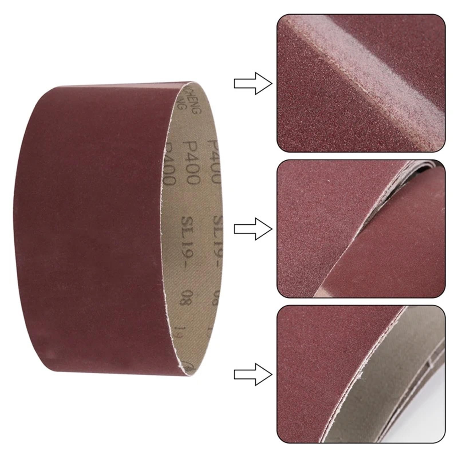 20PCS 3x18 mm carta abrasiva 3 per ogni grana 60 80 120150 240 400 grana 2 di 40 grana per levigatrice a nastro