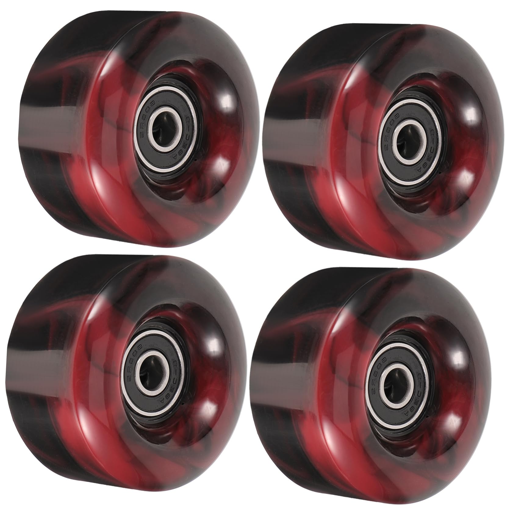 KOMBIUDA 4pcs High Resilience Roller Skate Wheels for Women Durable PU Material Easy to Install for Recreational and Artistic Skating and Mix