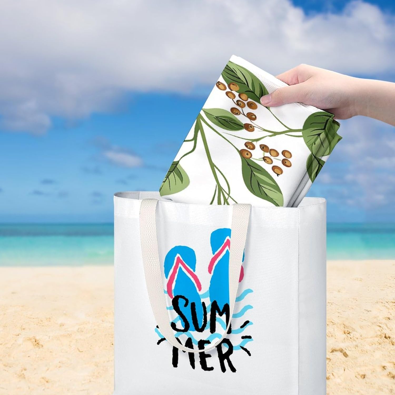 Swimming Towel, Brown Berry Pattern Printed Fashion Towel,Portable Towel,Durable Towel