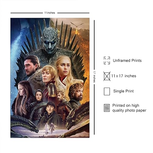 Miniatura 2 de XIHOO Kerry Dober - Póster de programa de televisión de Juego de Tronos para decoración de pared genial para estética de habitación, póster mate sin