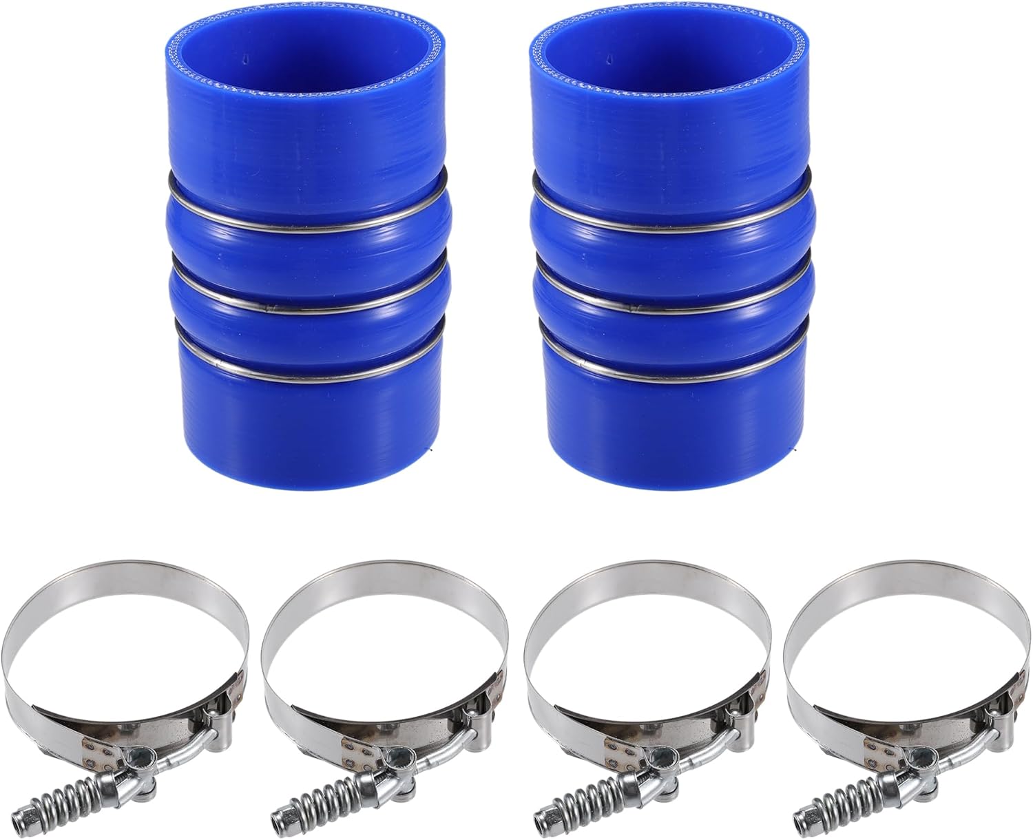 uxcell 1 Set Silicone Charge Cooler Intercooler Hoses with Clamps 84-92mm Fit for Semi Trucks Turbocharger Replace
