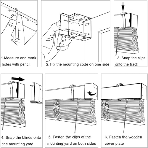 Miniatura 7 de KGUDYS Persianas venecianas de madera maciza persianas horizontales persianas venecianas que filtran la luz persianas enrollables para oscurecer la
