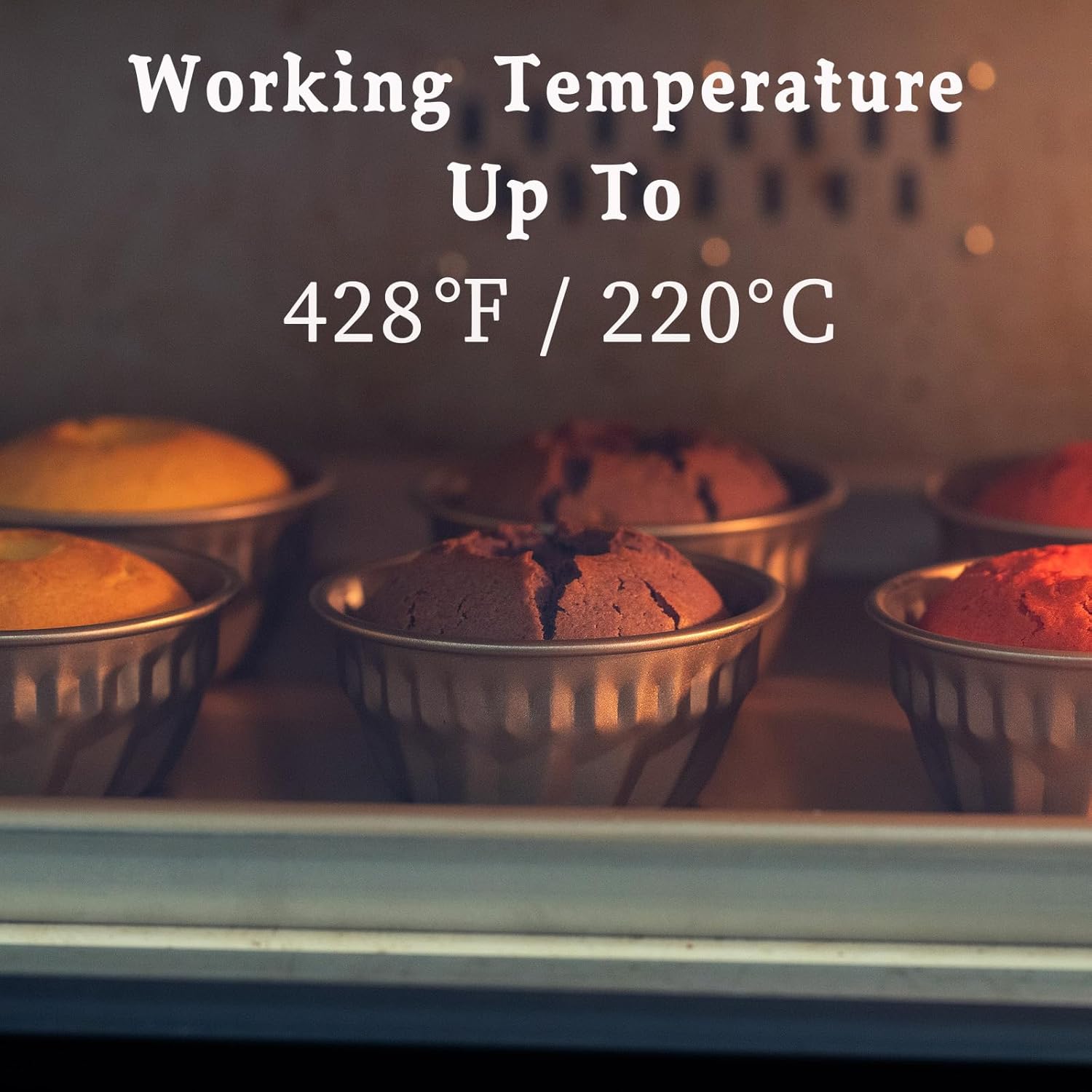 4-Inch Mini Buntz Cake Pan Set, 6Pcs Nonstick Fluted Tube Pan, Small Kugelhopf Baking Cup, Carbon Steel Round Cake Mold,Tube Bakeware for Oven Baking for Making Jello,Chocoflan,Flan (Gold) - Image 8