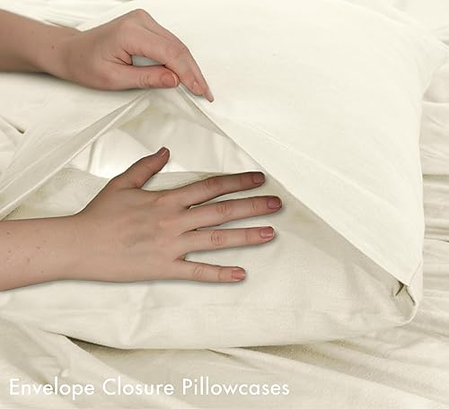 Miniatura 7 de RUVANTI Juego de sábanas de franela 100% algodón, 4 piezas, tamaño matrimonial, bolsillo profundo, cálidas, súper suaves, transpirables, absorben la