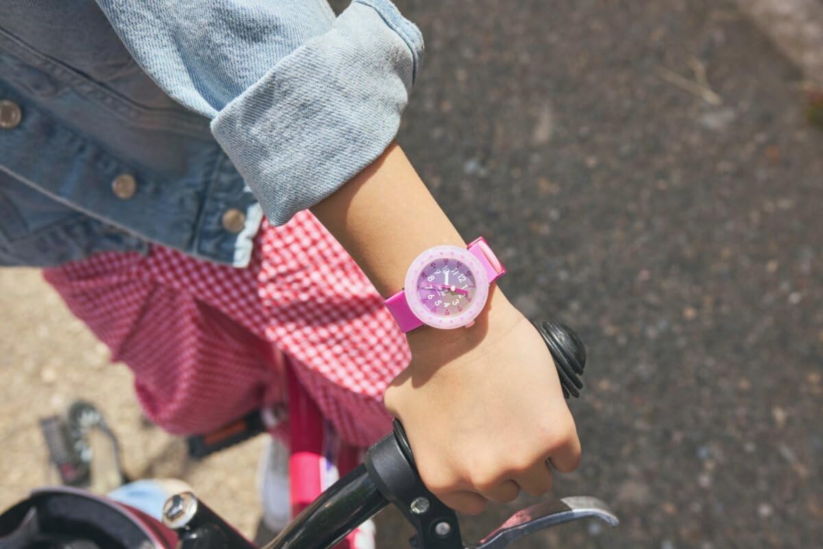 Flik Flak Girl Kids Watch Casual Pink Polymer Quartz Waterproof FUZE in Pink
