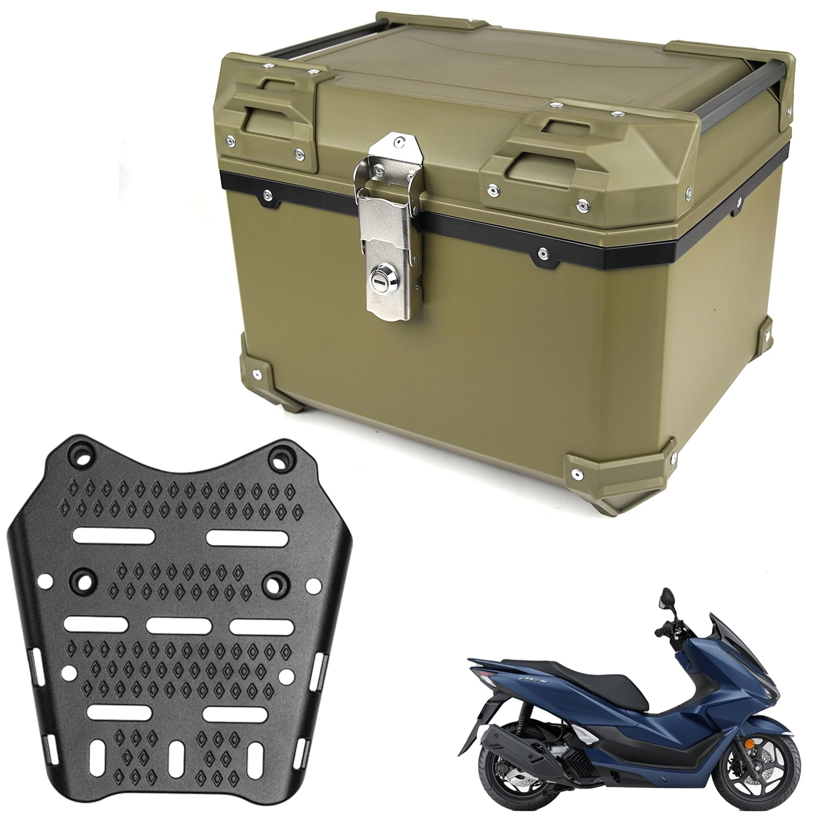 Amazon | HI-LINE PCX専用 リアボックス＆キャリアセット 45L 大容量