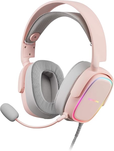 Mars Gaming MARSGAMING, MHAX Rosa, Cuffie Multipiattaforma RGB+Mic Rimovibile, 53 mm HIFI - 1