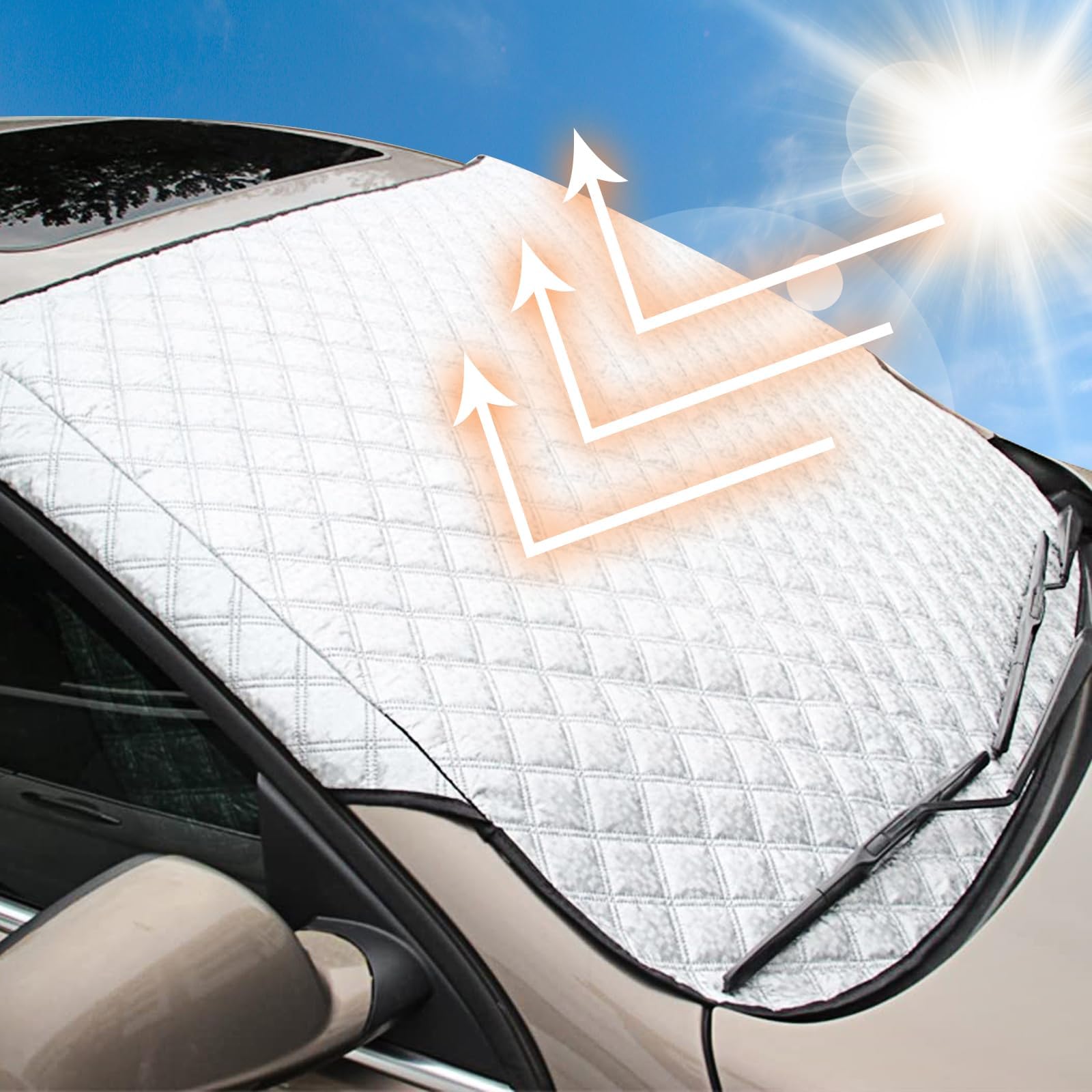 FREESOO Car Windscreen Sun Shade UV Front Screen Sunshade Cover