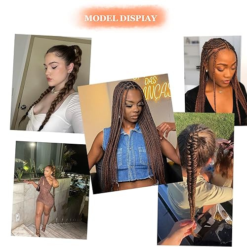 Miniatura 5 de Extensión de cola de caballo larga trenzada con lazo para el cabello 40 pulgadas extensión de cabello sintético natural suave y elegante para