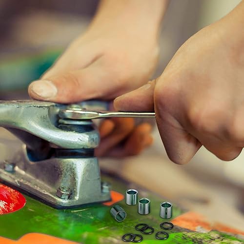 Miniatura 7 de Sumind Juego de 36 piezas de espaciadores y arandelas de rodamientos para la mayoría de los camiones y longboards (24 arandelas, 12 espaciadores)