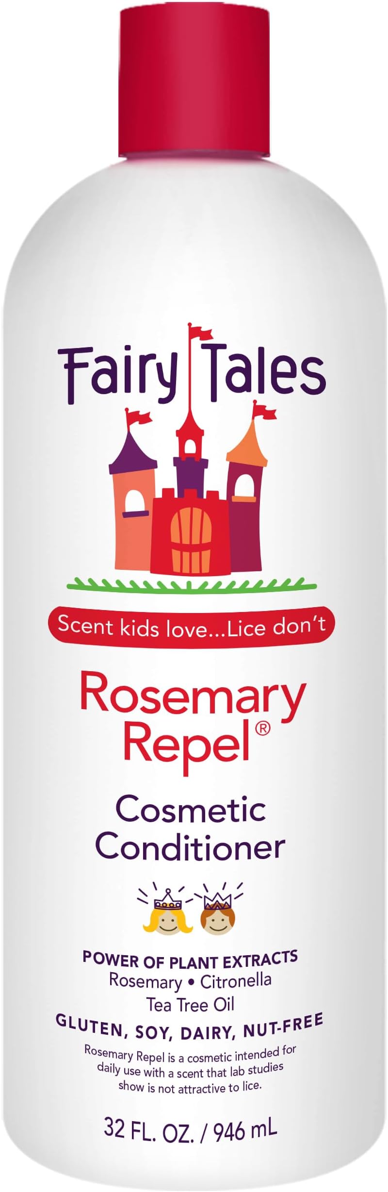Fairy Tales Rosemary Repel Daily Kids Conditioner– Kids Like the Smell, Lice Do Not, 32 fl oz. (Pack of 1)