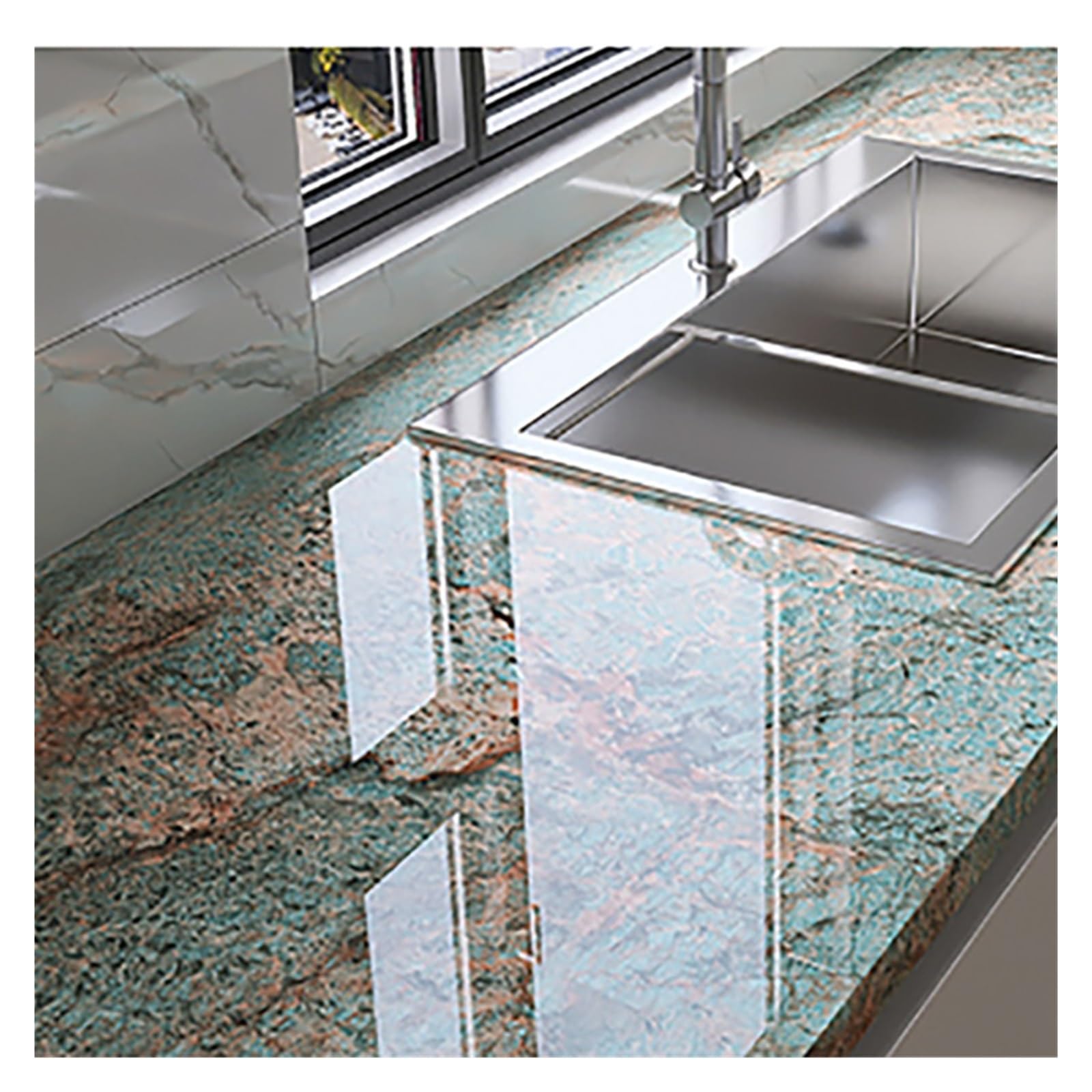 Aywtiun Size1 Oil Proof Waterproof Contact Paper Decorative Waterproof Oil Resistant High Temperature Thickened 40Cm Self-Adhesive Wallpaper For Kitchen Background For Kitchen Worktop Fridge Splashback(40Cmx10m)