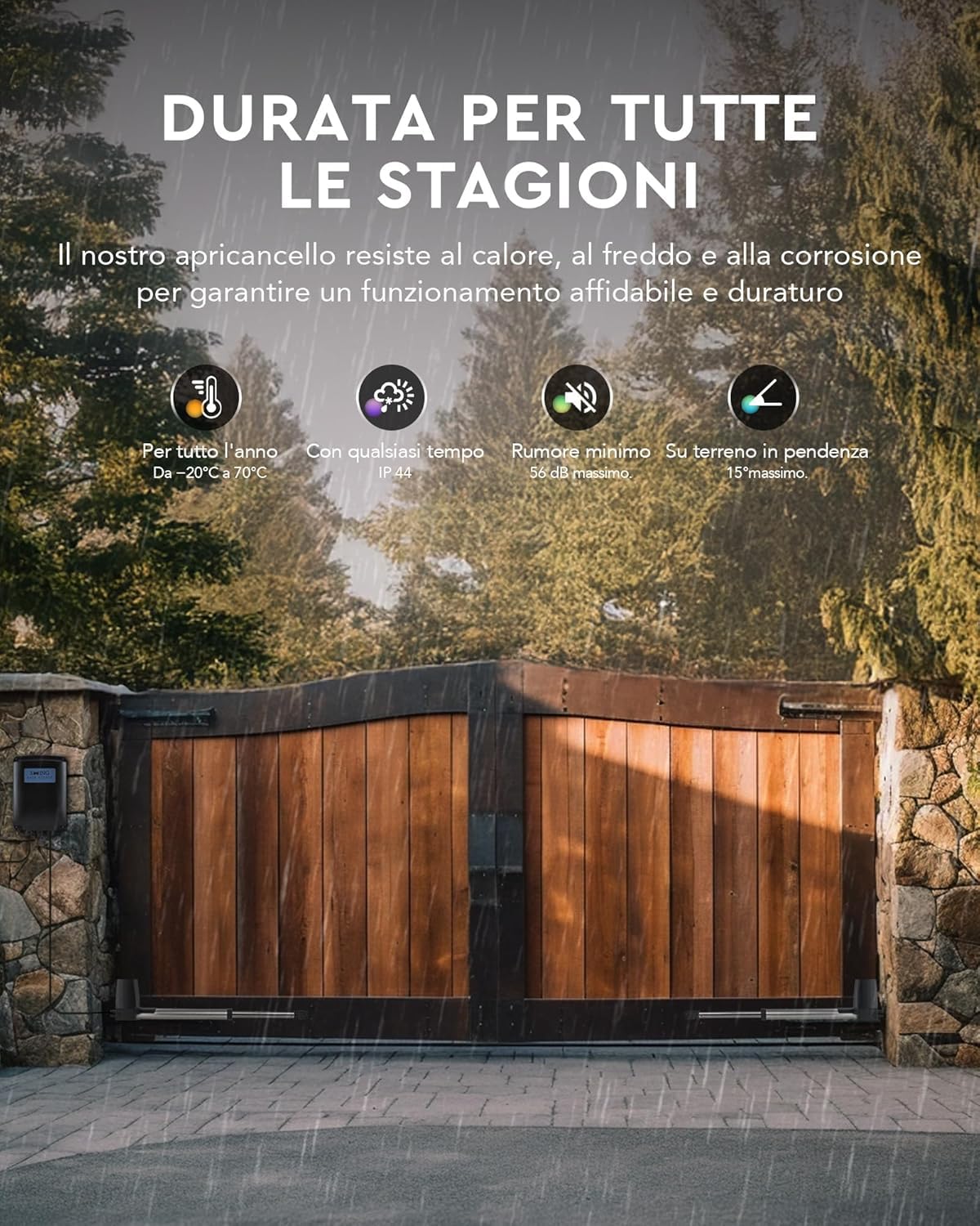 CO-Z Motore Cancello Battente 2 Ante Kit Automazione Cancello Battente con 2 Telecomandi per Porte Fino a 600kg 6m Cancello Automatico Battente con Sensori a Infrarossi Batteria Solare Compatibile