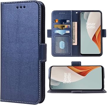 Compatible with OnePlus 9 OnePlus9 5G Wallet Case Wrist Strap Lanyard Leather Flip Cover Card Holder Cell Accessories Phone Cases for One Plus9 On 1 Plus 1plus One+ 1+ 1+9 Nine Men Blue