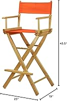 Vista 219 de Silla de Director de 18" Marco Blanco Lona Rosa