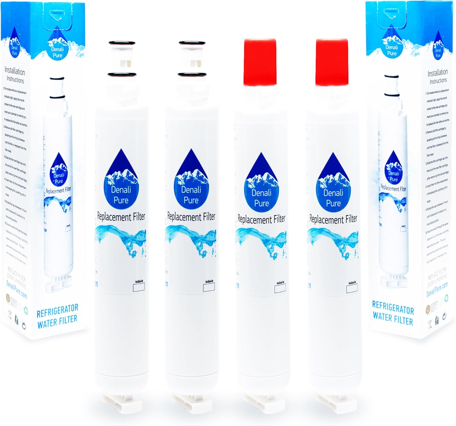 4-Pack Replacement for Jenn-Air JUD248CWRS00 Refrigerator Water Filter - Compatible with Jenn-Air 46-9915 Fridge Water Filter Cartridge