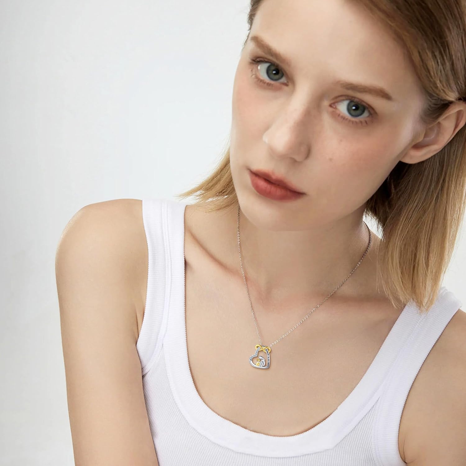 Goat Necklace Crystal Goat Necklace Sterling Silver Heart Goat Necklace Animal Pendant Jewelry for Women Goat Gift for Goat Lovers - Image 5