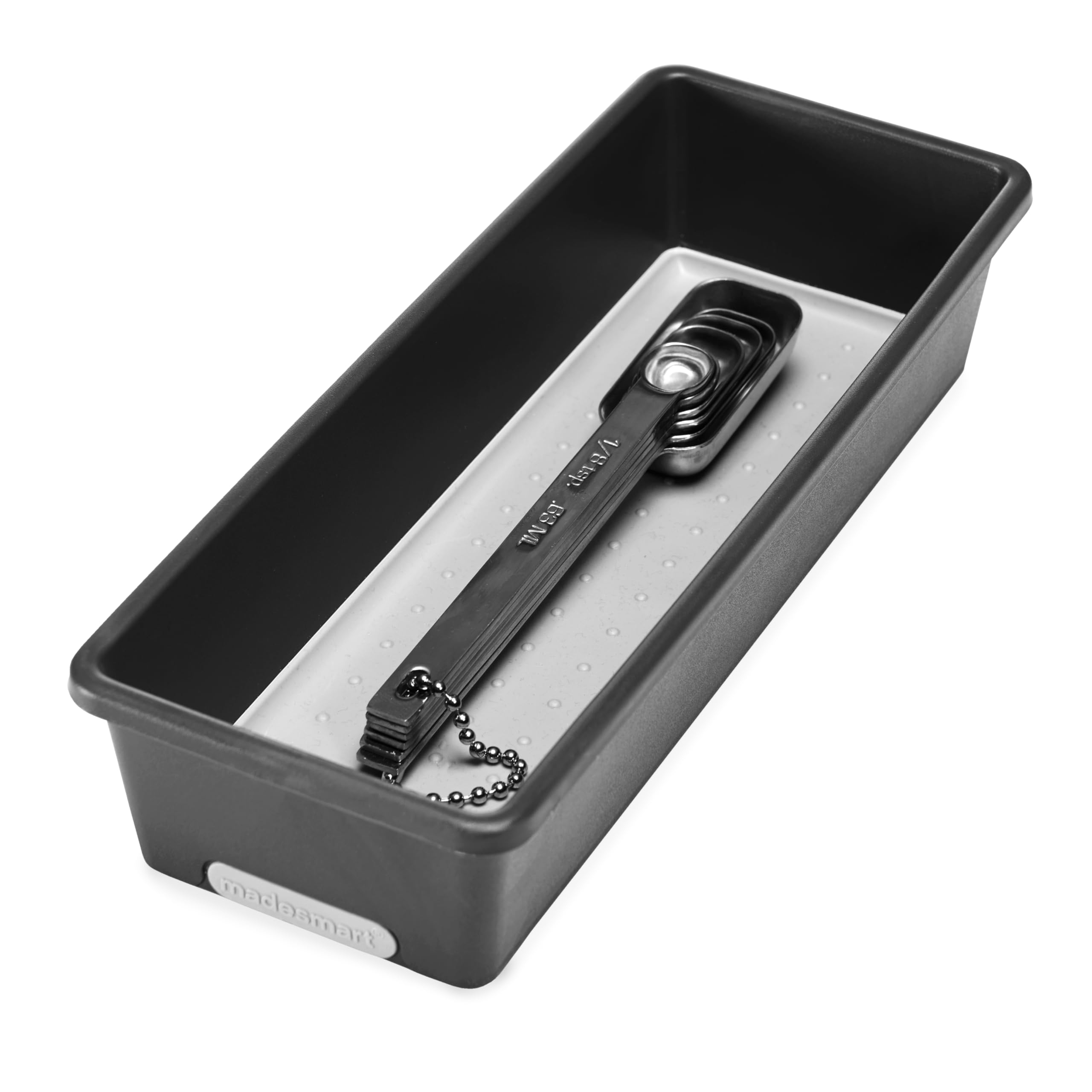 madesmart Classic 9.75" x 3.75" Bin - Granite | CLASSIC COLLECTION | Multi-Purpose Storage Organizer | Soft-grip Lining and Non-slip Rubber Feet | Easy to Clean | Durable | BPA-Free