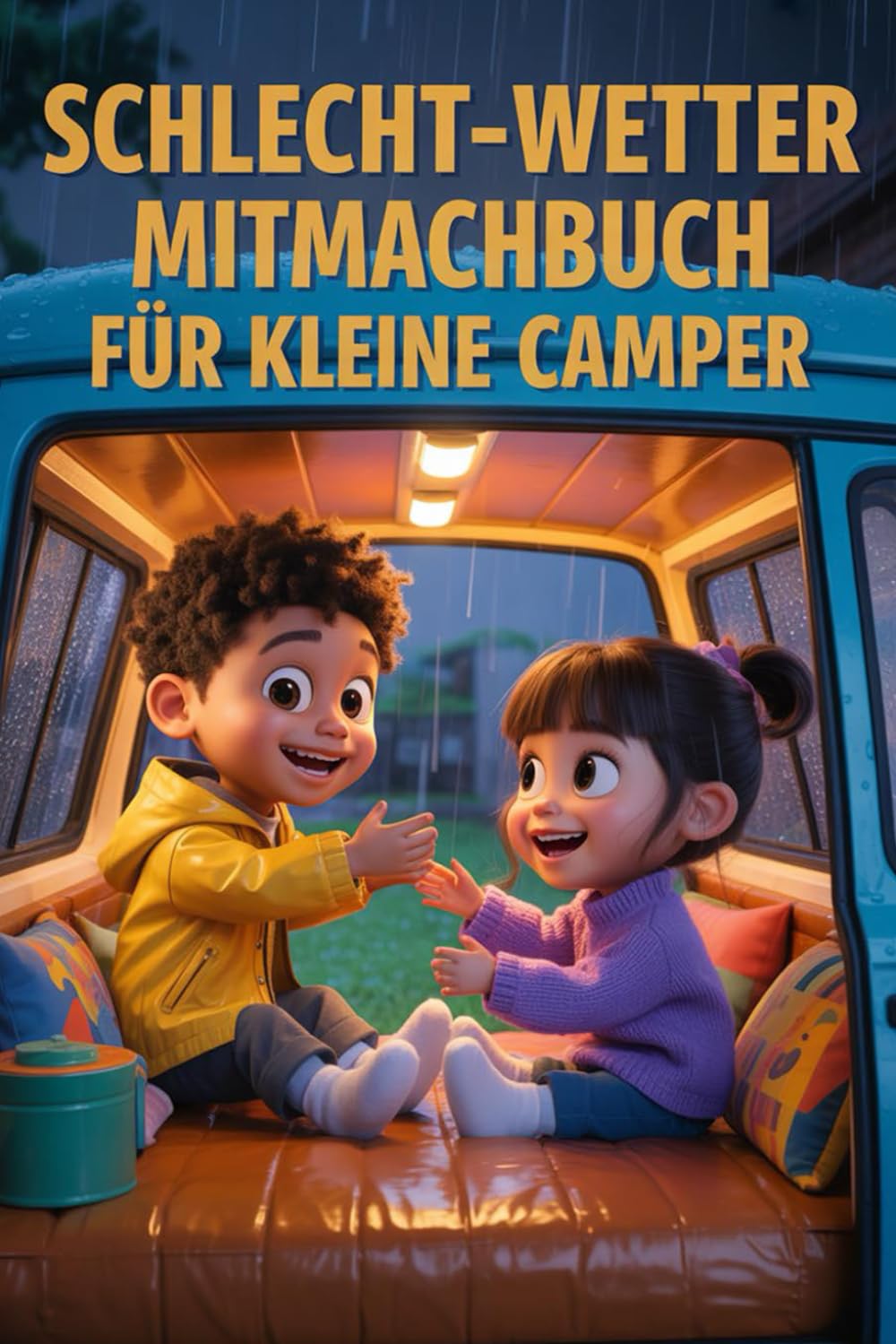 Das ultimative Schlecht-Wetter-Mitmachbuch für kleine Camper!: Über 60 Seiten mit Rätseln, Ausmalbildern, Spielen und einer lustigen Regen-Geschichte. ... Camper, lange Fahrten und Vanlife-Abenteuer