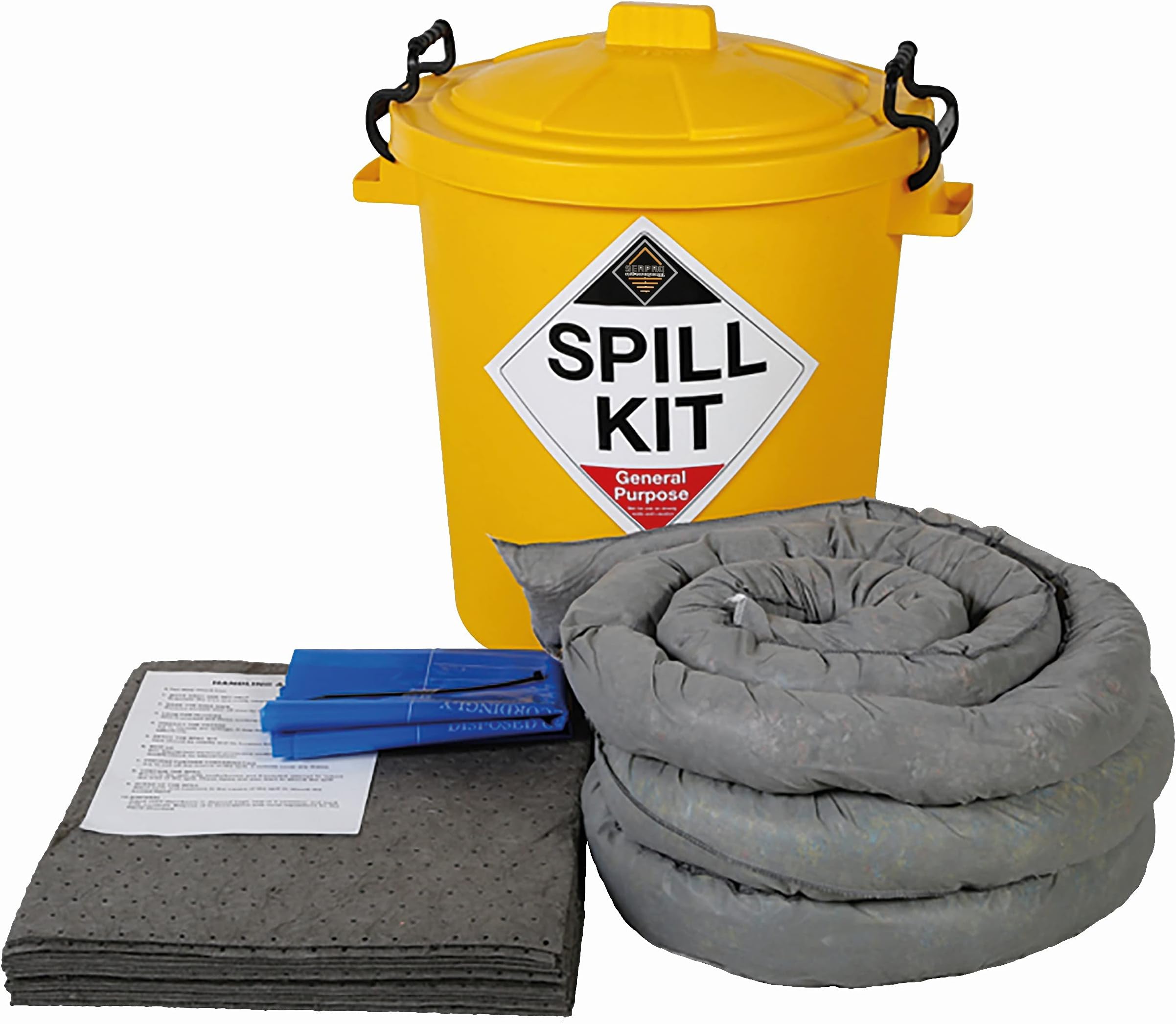 65 Litre General Purpose and Maintenance Spill Kit in Durable Plastic Drum for Efficient Spill Management and Rapid Clean-Up