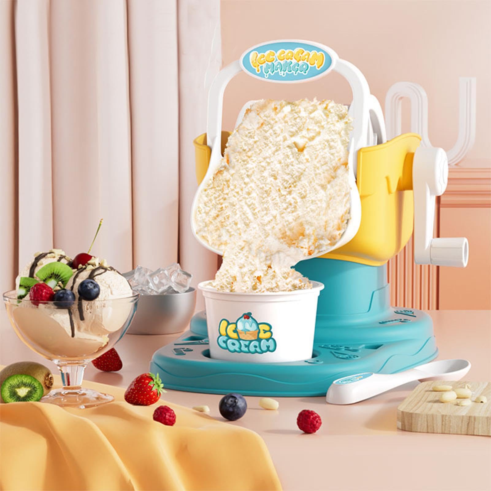 Generic Eismaschine für Kinder - Weiche Eismaschine | Schnelle manuelle Ergebnisse | Einfache gefrorene Süßigkeitenmaschine zur Herstellung von Eis, Sorbet, langanhaltende Kühlung
