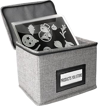 Die Cut Storage Box,Die Cut Storage Organizer,Fully-Padded Inside with Sturdy Construction, Magnetic Sheets for Dies Storage ,Scrapbooking Paper,Picture,Photono magnet sheet