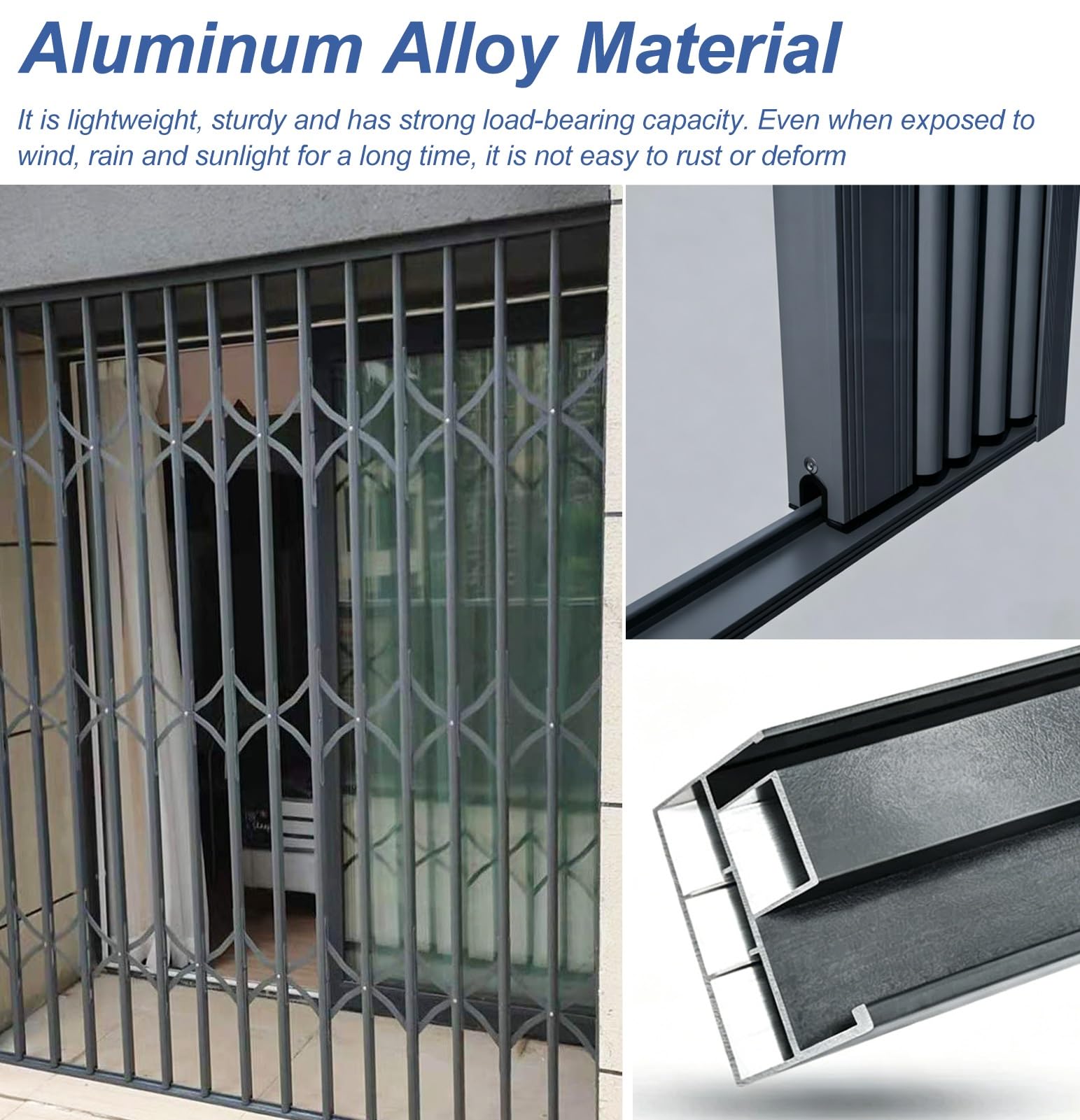 Inferriate per Finestre Griglie di Sicurezza Estensibili e Bloccabili per Finestre, Kit di Ferramenta per Barriera Pieghevole Ampia, Recinzione Protezione Personalizzabile(W90xH55cm/35x22in)