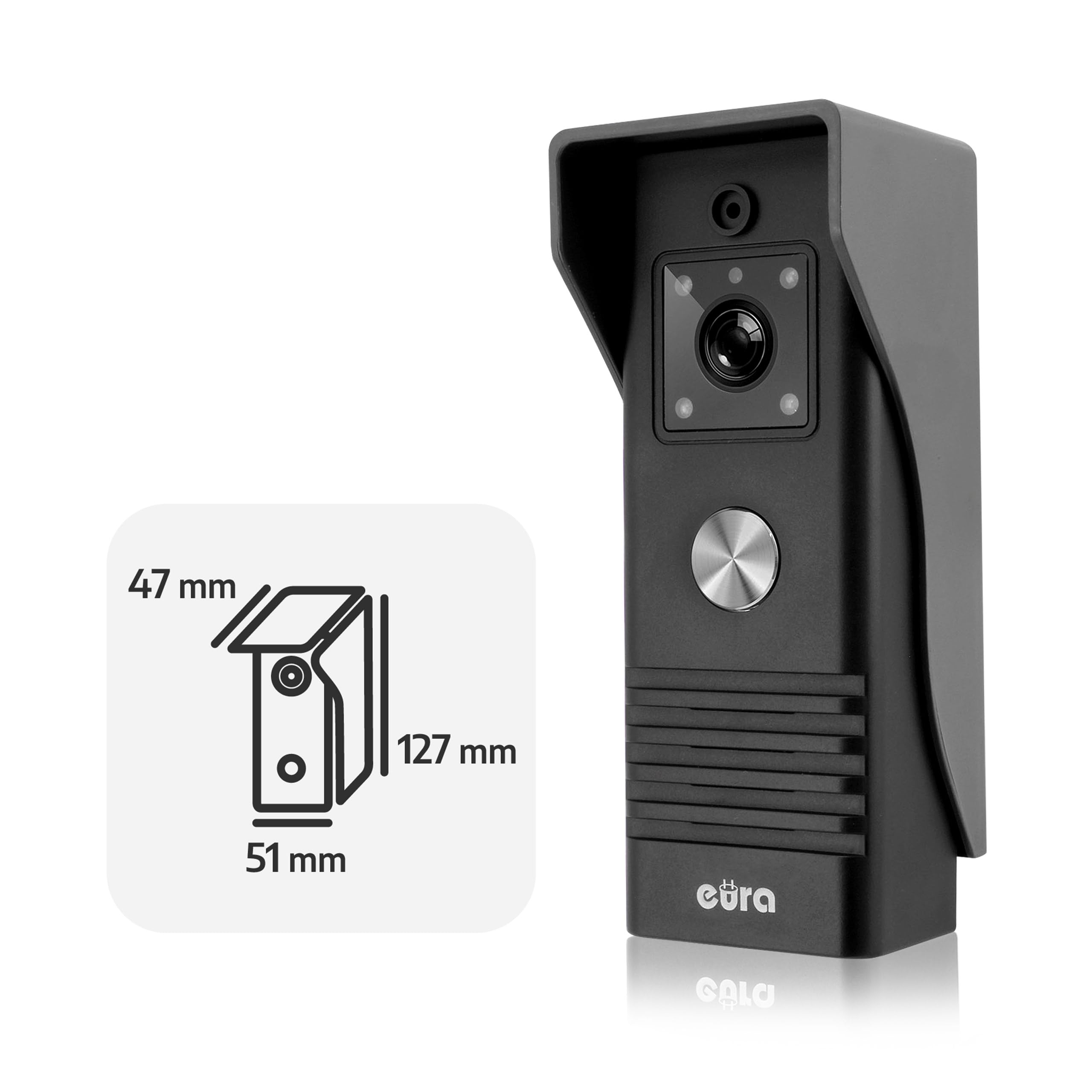 videoportero Color de 7", 4 Hilos, 2 monitores