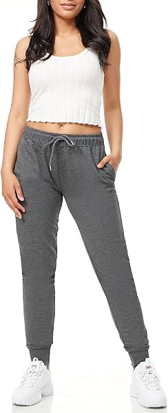 ROSS CAMP Pantaloni Sportivi Donna Cotone, Pantaloni della Tuta Donna, Pantaloni Estivi Donna, per Yoga e Fitness, Pantaloni da Donna Moderni e Comodi a Vita Alta - 2