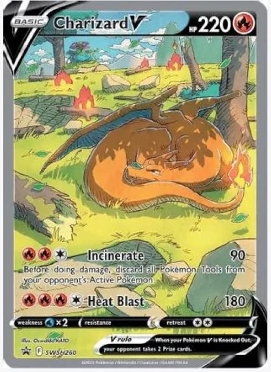 Pokemon Charizard V SWSH260 - Black Star Promo - Alternate Art Holo - Ultra Premium Collection Exclusive