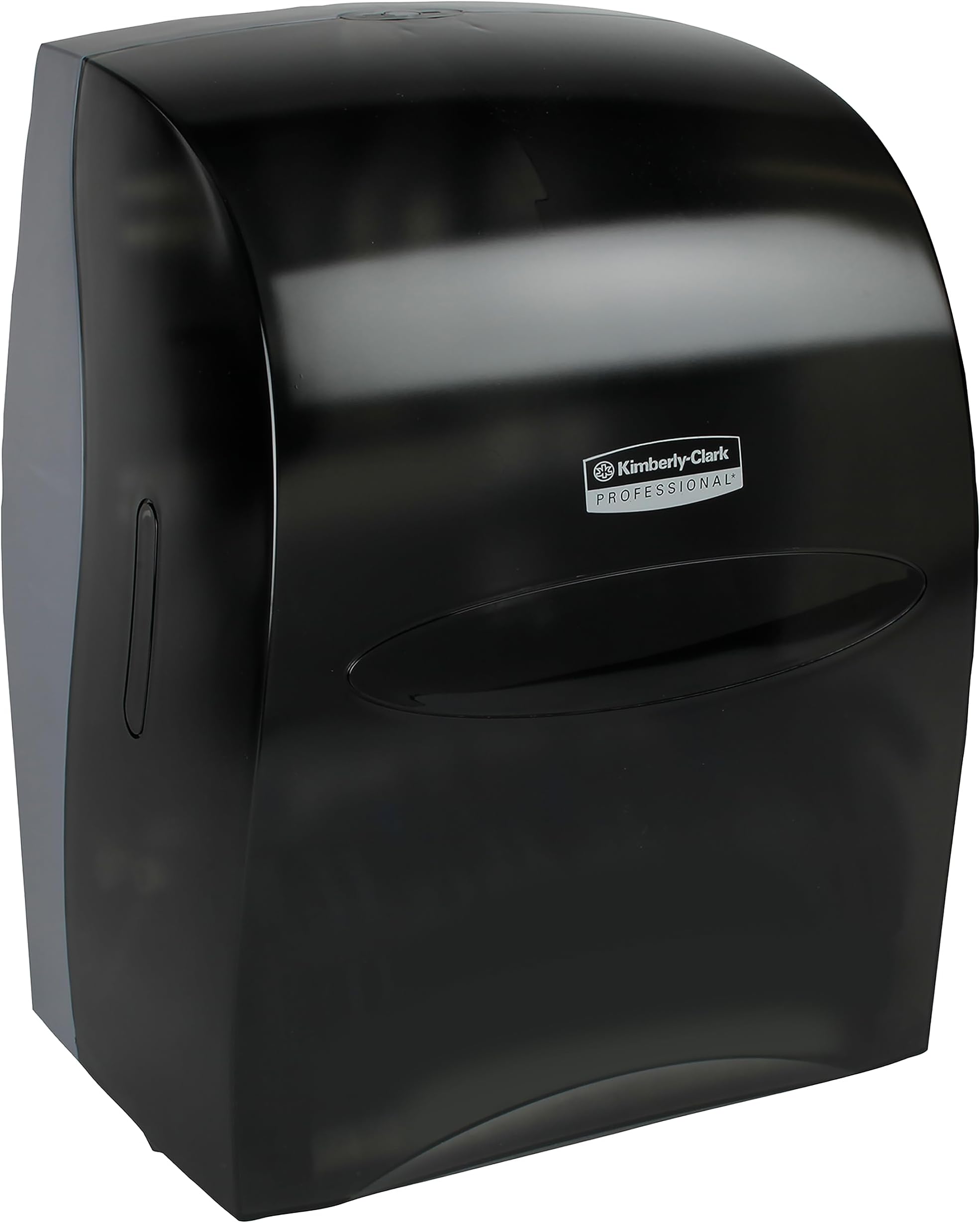 Sanitouch Manual Hard Roll Paper Towel Dispenser (09990), Black, Universal 1.5" Core Compatible, Wall Mounted, for Commercial Hand Towels (Qty 1)