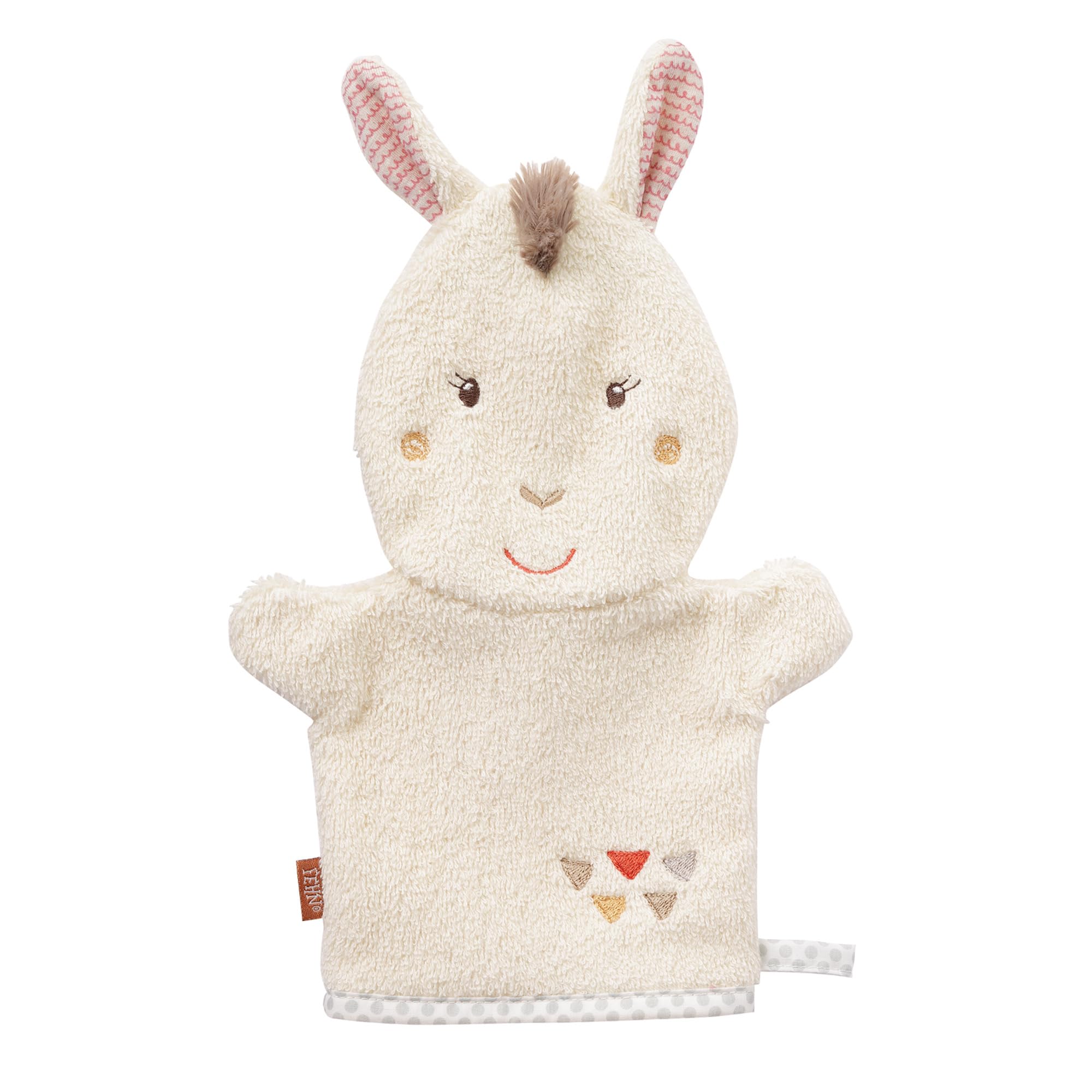 Llama de franela Fehn - manopla de lavado con motivos de animales - juguete de baño para divertirse en el baño - franela de bebé para la bañera - toalla de rizo suave para bebés y niños de 0+ meses
