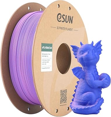 26 – eSUN Dual Color Matte PLA Filament 1.75mm, Matte 3D Printer PLA Filament, 1KG Spool 3D Printing Filament for 3D Printers, Purple Blue