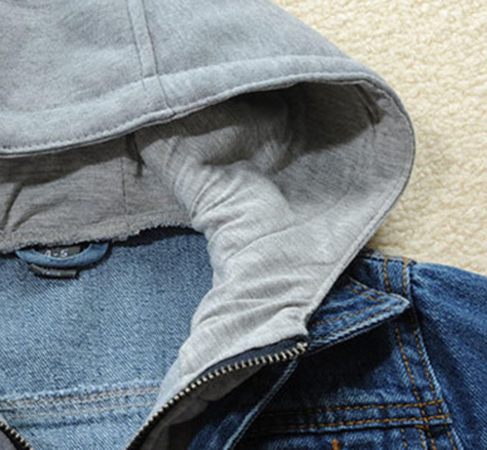 Strapazierfähige Jeansjacke für klassischer Trucker-Mantel für Jugendliche bequeme Oberbekleidung für Schule Freizeit Outdoor ideal für den Alltag im Frühling