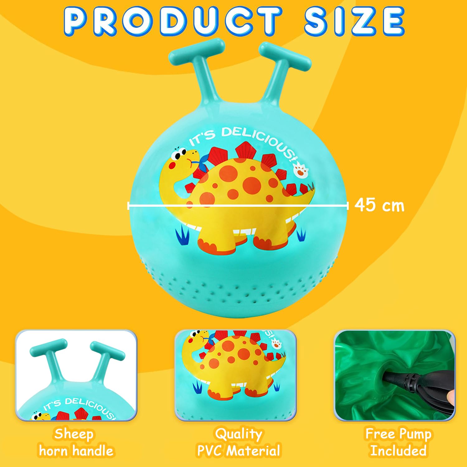 Ballon Sauteur pour Enfants Gonflable Balle Trémie Rebondissante Vert