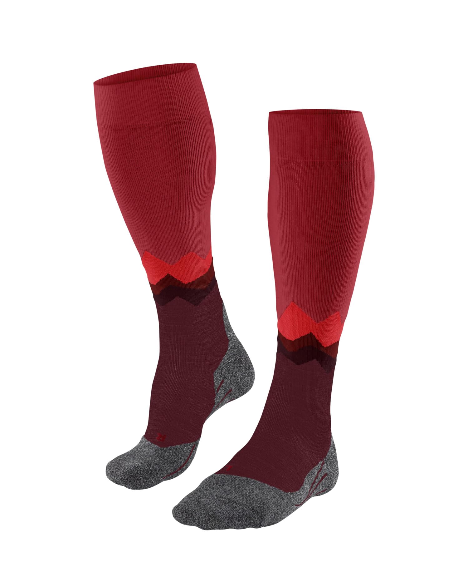 FALKE Men's TK2 Explore Long M Kh Wool Functional Yarn Thick Anti-Blister Hiking Socks 1 pair, Red Ruby 8830, 11-12.5